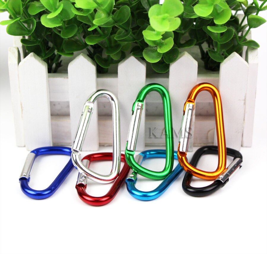 5 stks Aluminium Karabijnhaak Karabijnhaak Sleutelhanger Voor Paracord Outdoor Activiteiten Wandelen Camping 8 Kleuren