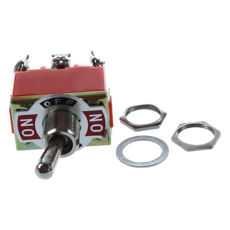 1X AC 250V 15A Latching 3 Way On-Off-On Single Pole Double Throw Toggle Switch &amp; 127PCS 2:1 Heat Shrink Tubing