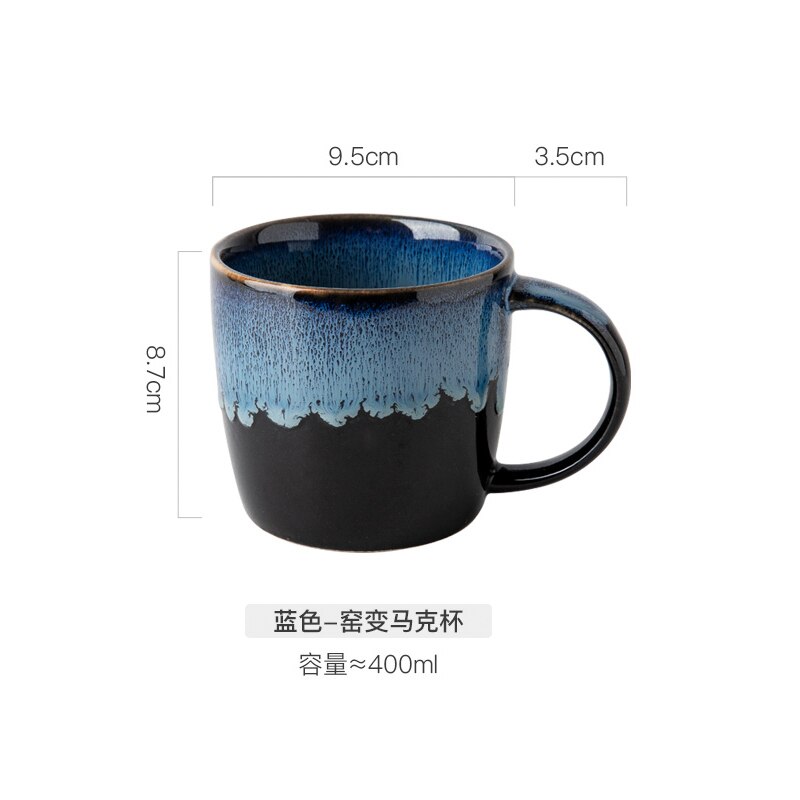Tasse à café rétro créative, en céramique, Simple, pour le petit déjeuner, pour le lait, l'avoine, l'eau, le thé, G070: 1