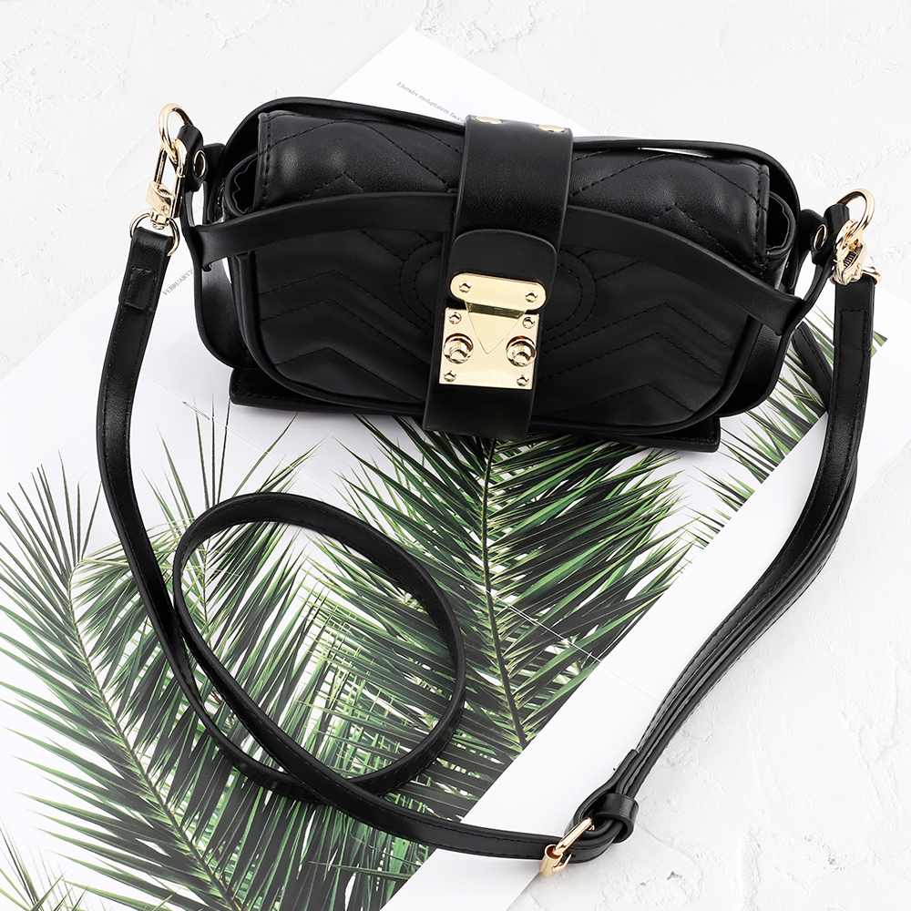Luxury Hollow Tote Messenger Bag Set Adjustable Shoulder Strap Leather Encasement for Cosmetic Pouch Conversion Kit Women Bag