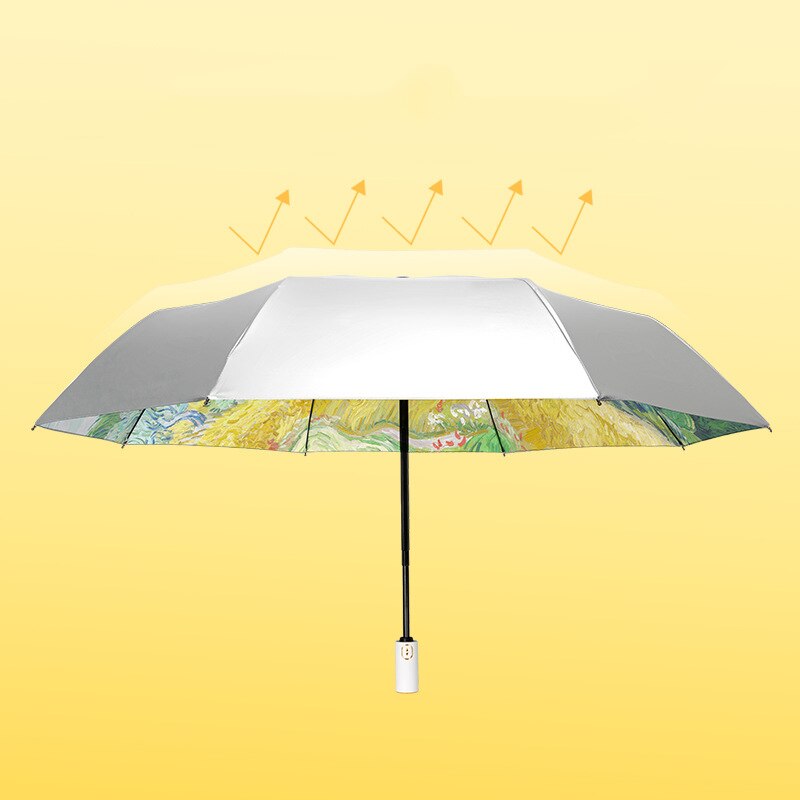 UV Protection Umbrellas Rain Women Titanium Silver... Grandado