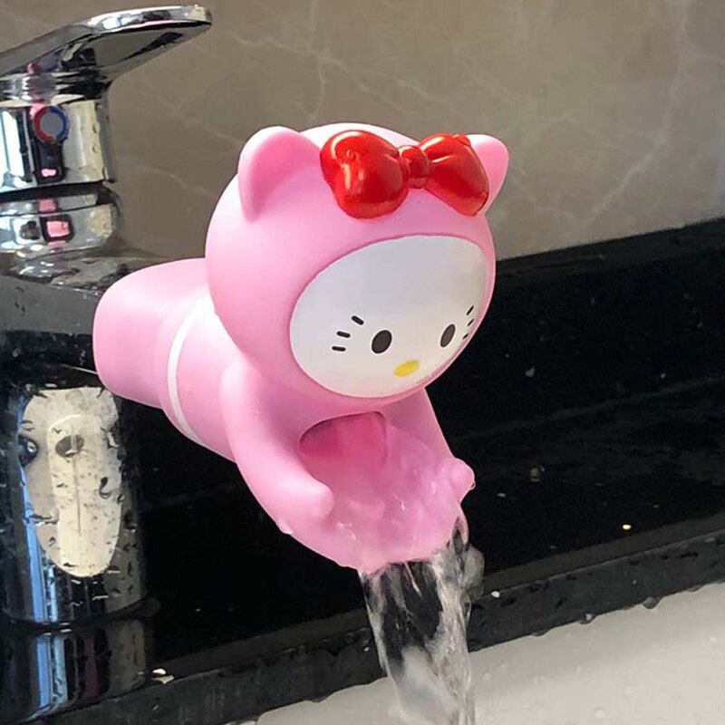 Cartoon kinder Hand Waschen Extender Splash-proof Wasser Guide Waschbecken Bad Zubehör Helfen Kinder Hände Waschen Gerät: Rot