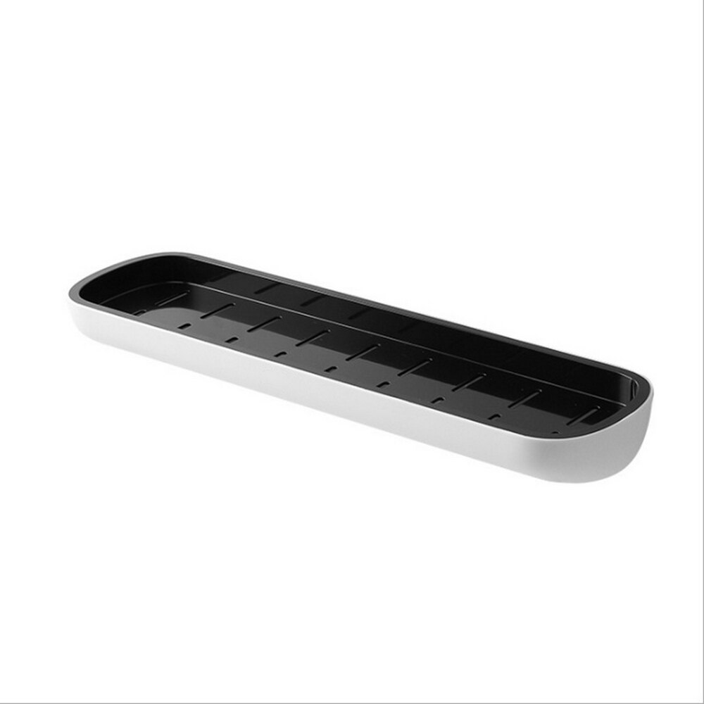 Badkamerplank, doucherek, wandmontage, shampoorek met handdoekhouder, geen boren nodig, keukenlijm, opbergrek, hangerrek: Zwarte opbergrek