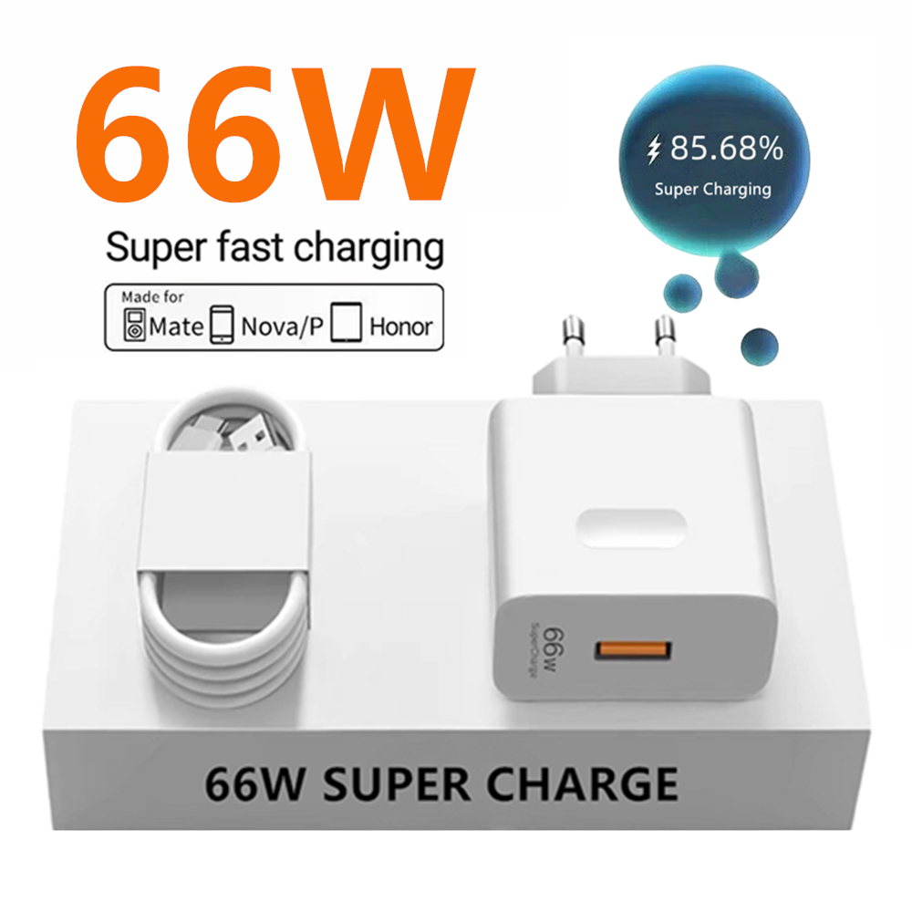 Chargeur USB Super rapide 66W, pour Huawei Mate 40 50 P50 P60 Nova 10 Honor 90 100 X8b Magic 5 Lite 6 Pro Type C, câble de chargement 6A 2m