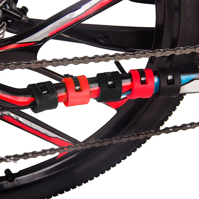 Cykel bakgaffel skyddsring flexibel slitstark gummi anti-kollisionsskyddsring praktiska cykel bakgaffel
