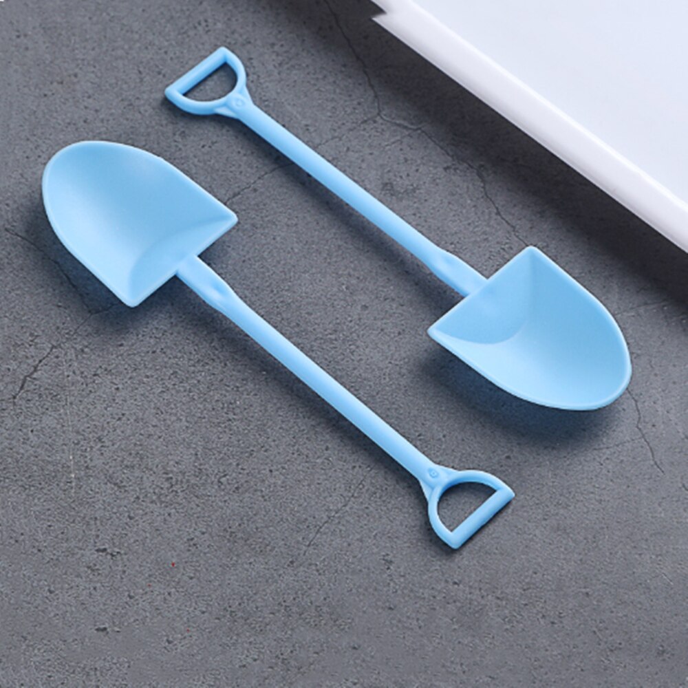 100x Dessert Lepel - Pudding Lepel - Shovel Vorm - Wegwerp Plastic - 12x3cm: 4