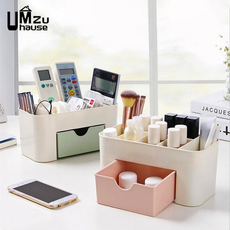 Cajas de almacenamiento de cosméticos, organizadores de maquillaje, Hogar, baño, dormitorio, artículos de tocador, organización, baño, pared de habitación, separador de cajones