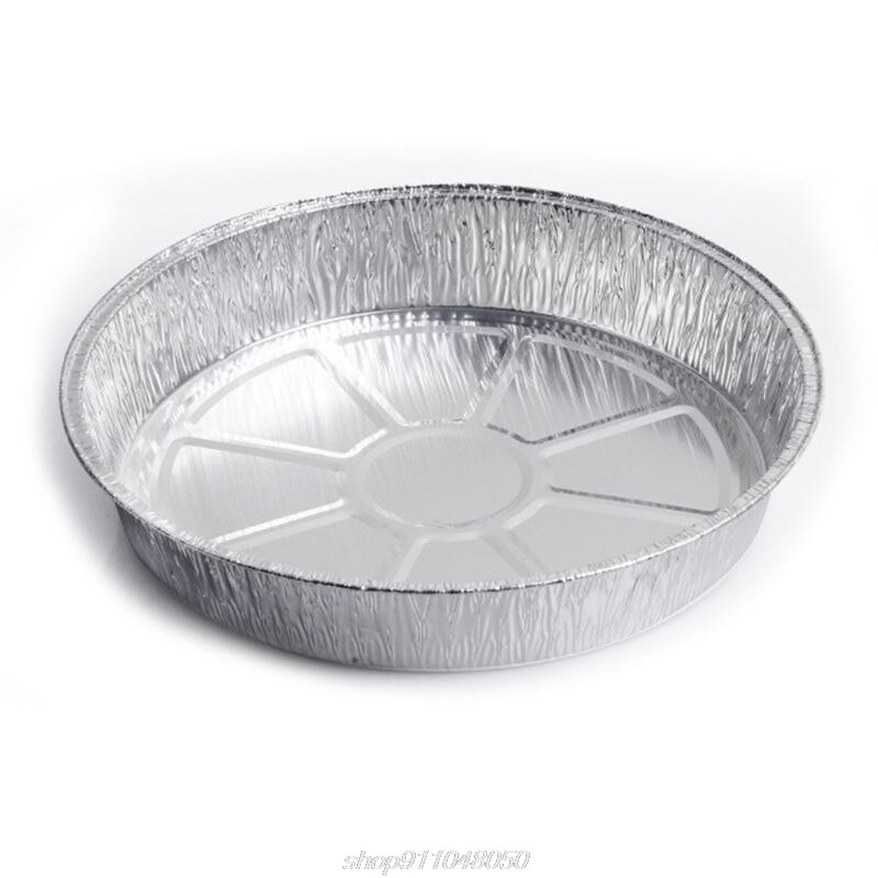 10pcs Disposable Aluminum Foil Tin Pans Pizza Cake Loaf Bread Baking Tray Kitchen Supplies D04 20