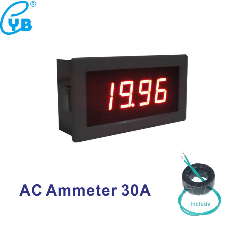 AC Meter AC 30A met CT Huidige Meter Huidige Indicator 3 1/2 LED Digitale Amperemeter Amperemeter Current Amp Panel Moniter 0.56''