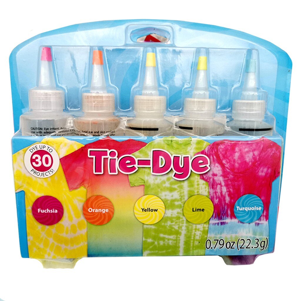 5 Colors Tie-Dye Kit Cotton Linen Clothing Dyes Non-toxic DIY Dye Kit Paint Colors Clothes For Dyes Painting Tool#Y20