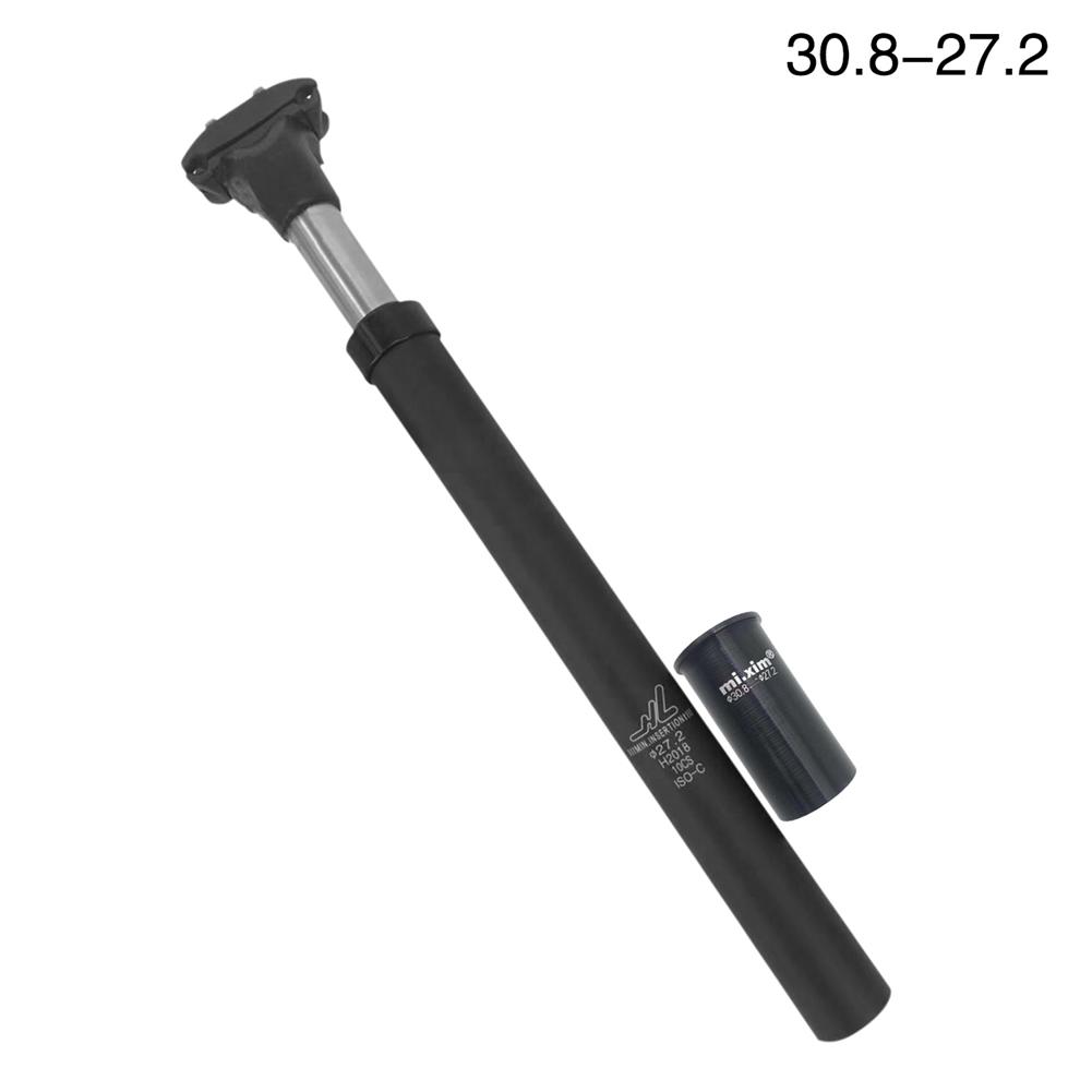 Bike Suspension Seatpost 27.2 / 31.6X350 Mm Seat Post Aluminum Bicycle Shock Absorbing Seat Cushion Tube: Black 30.8mm