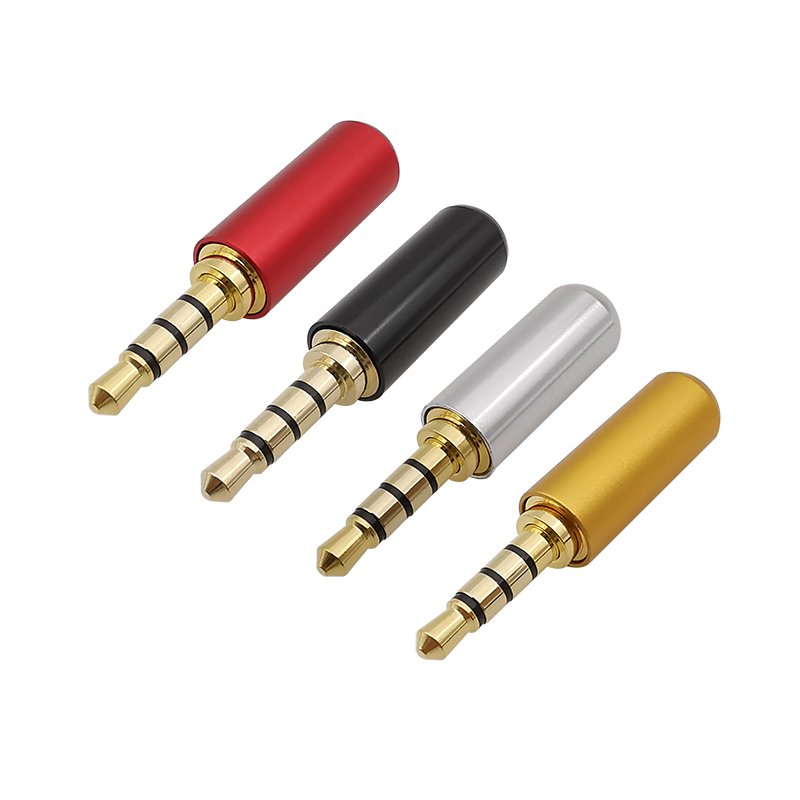 10 Pz Stereo 3.5mm Adattatore Spina Audio TRRS 4 Poli 3.5mm Maschio Spine Audio Cuffia Auricolare Martinetti AUX Cavo di Saldatura connettore