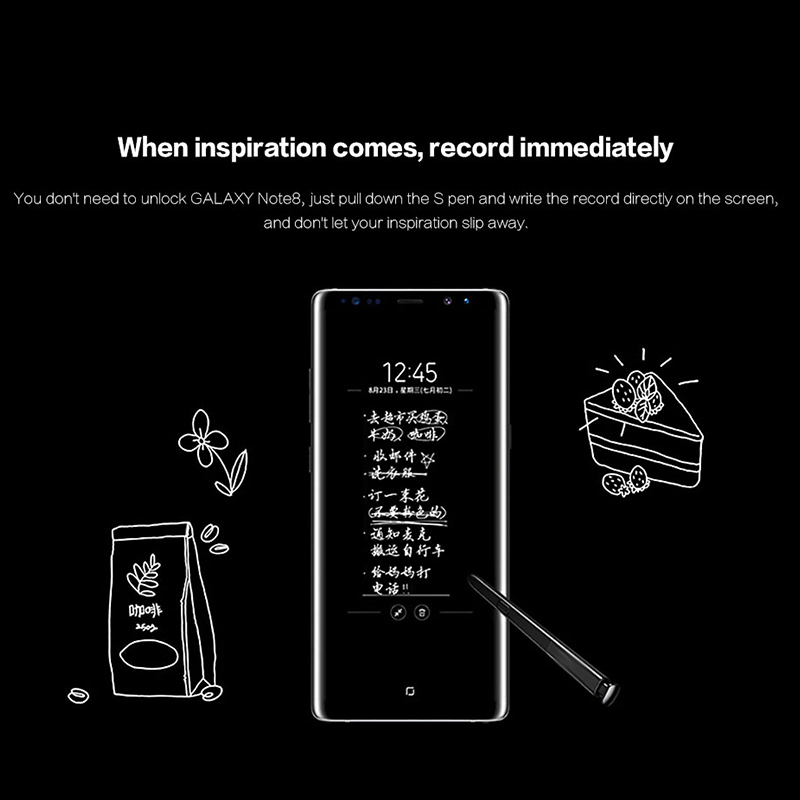 サムスンギャラクシー Note8 ペンアクティブ s ペンスタイラスタッチスクリーンペン注 8 防水コール電話 s-ペン黒青グレーシルバーゴールド