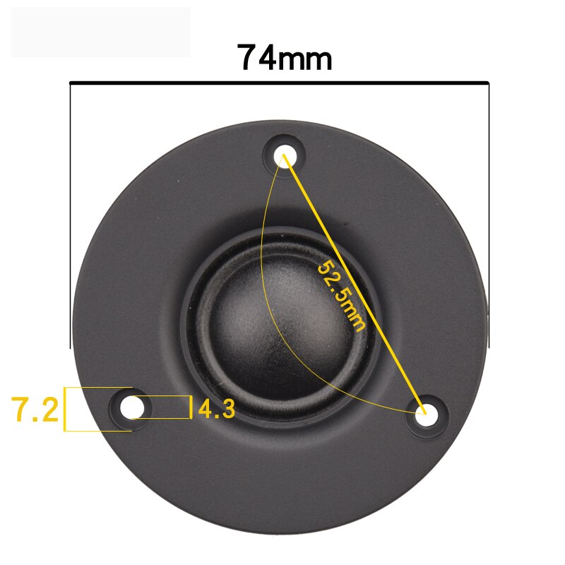 HIFIDIY LIVE 2.5~3Inch NB57/66/70/74/80 Tweeter Speaker Unit neodymium strong magnet Silk membrane 6 OHM 30W ATreble Loudspeaker: 2 pieces / NB74