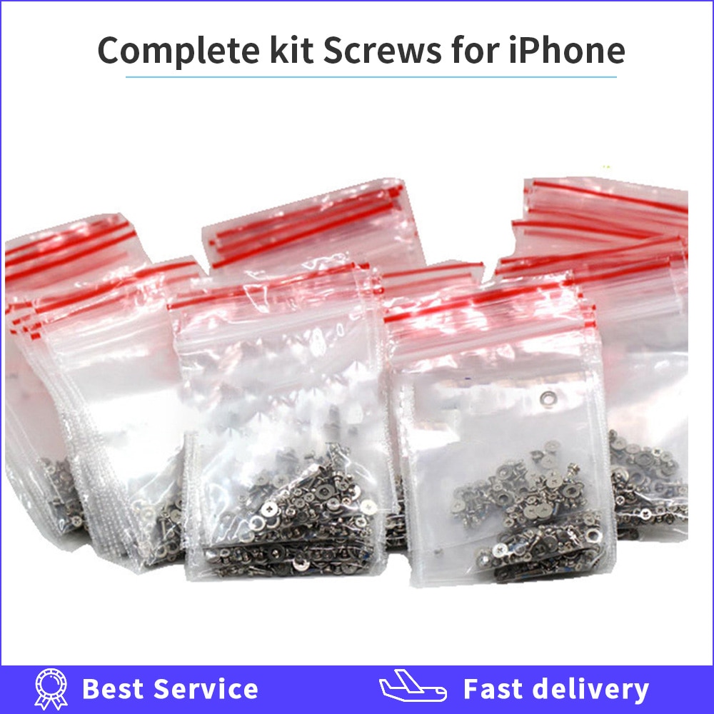 Complete Kit Full Set Screws with 2 Bottom Dock Screw for iPhone 6 6s 7 8 plus 5 5s X Screw Replacement Phone Accessories Bolt