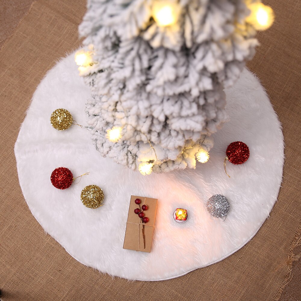 60cm sne plys juletræ nederdele klud bund gulvmåtte dækning xmas fest dekoration gulvmåtte dækning ornamenter slipcover dekor
