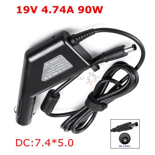 Laptop Car Charger 19V 4.74A 90W For Hp Nc6220 Nc6230 Nc6320 Nc6400 Nx6115 Nx6120 Nx6125 Pavilion Dv3 Dv4 Dv5 Dv6 DC Car Adapter