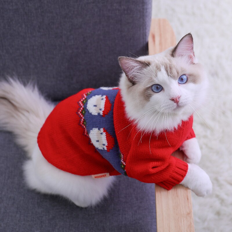 Kerst Kat Kostuums Kerst Trui Huisdier Kleding Kleine Katten Honden Xmas Nieuwjaar Kat Kleding Winter Warm Kitten Outfits