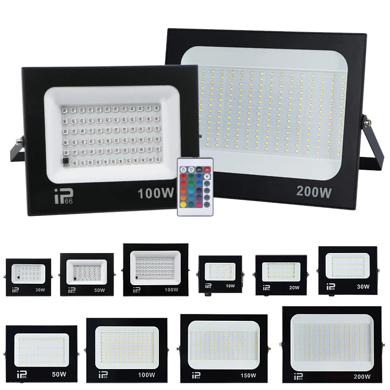 Led-projektør spotlight rgb led-projektør udendørsbelysning vandtæt væg garage fitnesscenter landskabsbelysning  ac220v stk.