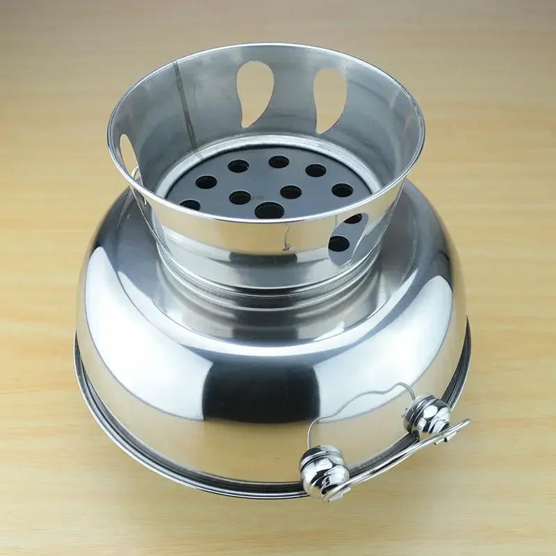 1,8 liter roestvrijstalen hete pot, Chinese fondue lam Chinese houtskool hotpot buitenfornuis picknickfornuis