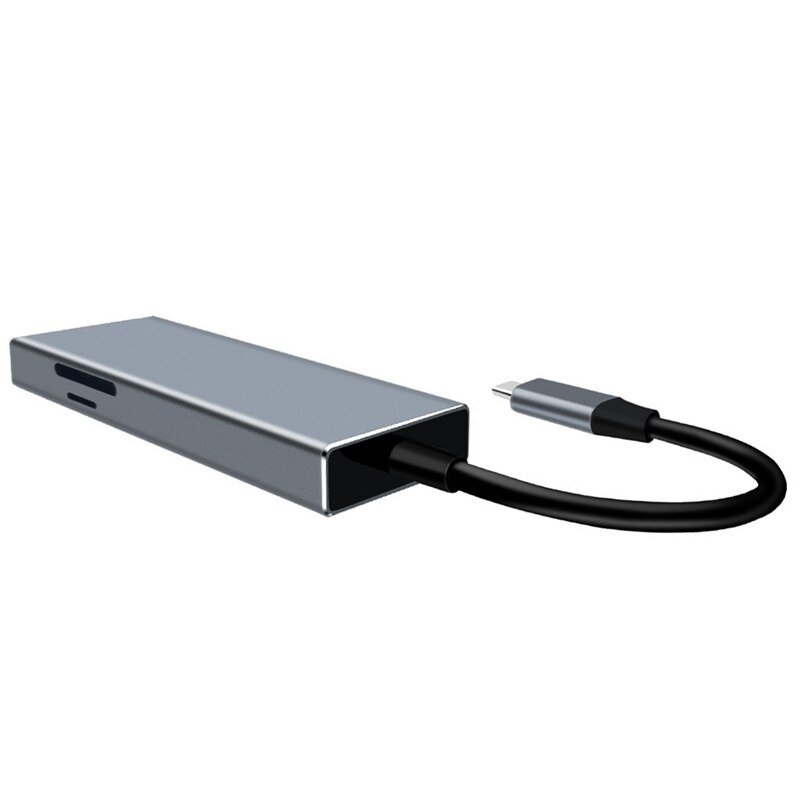 Metallo Docking Station USB di Tipo C con 4K HDMI USB 3.0 SD/TF Slot Per Schede di Supporto PD di Carica per Lo Yoga ASUS HP Dell