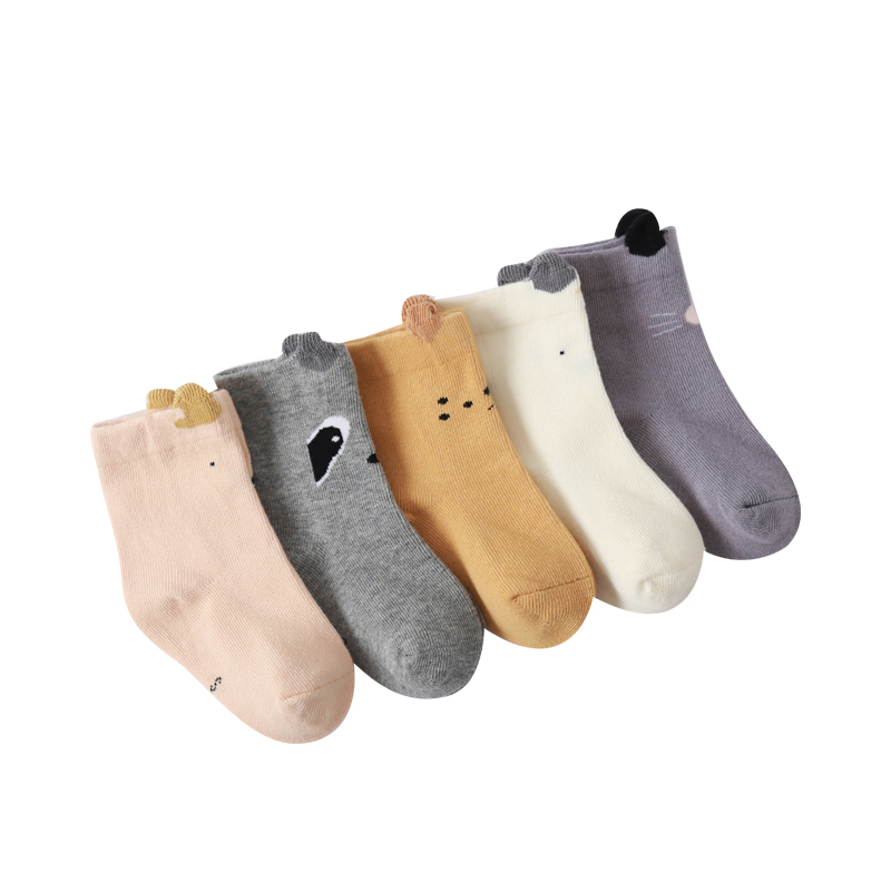 Newborn Baby Warm Kids Socks Autumn Winter Cute Toddlers Boys Girls Long Knee High Animals Child Socks 0-2 Yeas