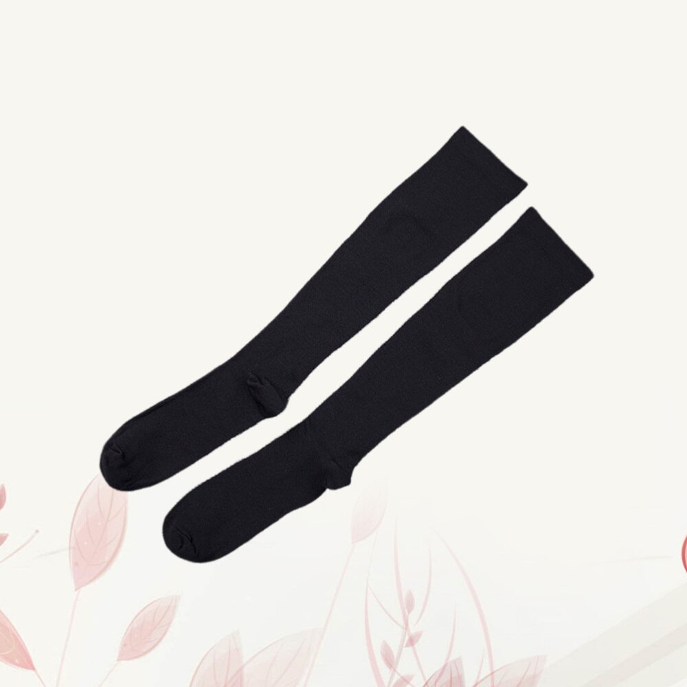 3 Paare Sport Strümpfe Unterstützung Ärmeln Elastische Lange Socken Atmungsaktive Universal- Sport Socken (Größen/M Schwarz)