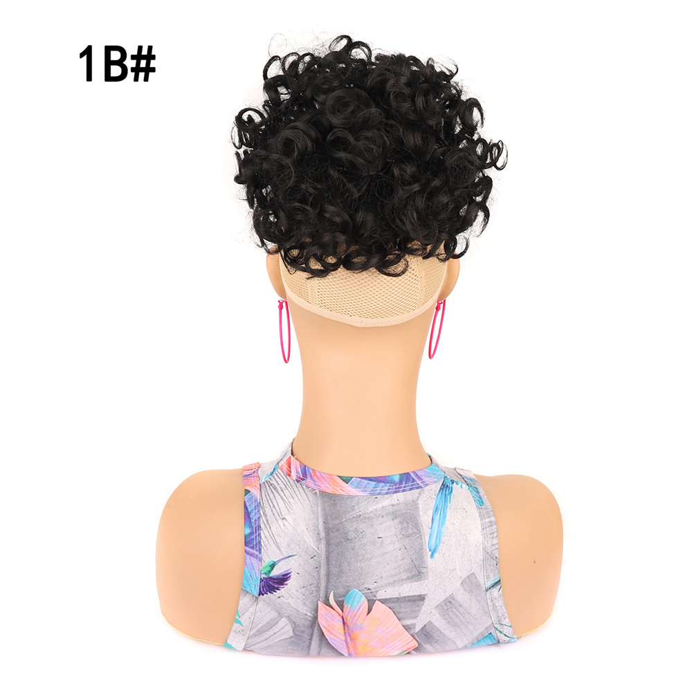 Chignon en désordre pour femmes, cordon élastique, vague lâche, grand Chignon bouclé, Extension queue de cheval bouffante synthétique: P1b / 27
