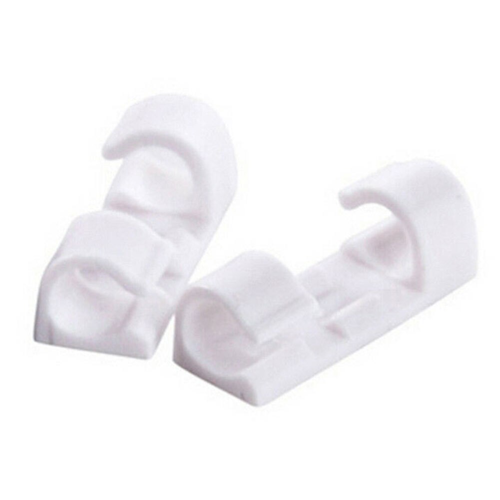 20Pcs Wire Storage Clips Buckle Securing Cable Clamp Data Line Finishing Organizer 1x1x3cm for home wire, networks cable WWO66
