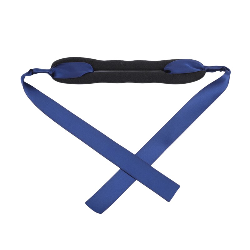 Women Tie Classic Sponge Cloth Head Updo Style Dish Magic Hair Donut Bun Maker Bows Headwear Hair Accessories: navy