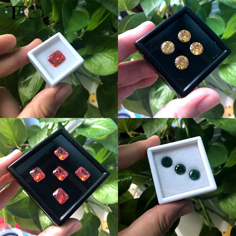 Plastic edelsteendoos vierkante losse diamant verpakkingsdoos edelsteendoos kralen hanger organizer sieradendoos 5 stuks/partij