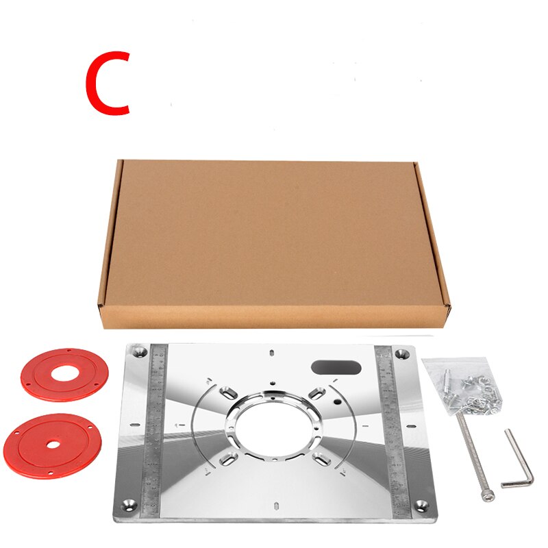 Aluminium Platte für Router Holzbearbeitungswerkbank Hobel Arbeit Bänke Tischlerei Werkzeug Zimmerei Multifunktionale Werkzeuge: Produkt C