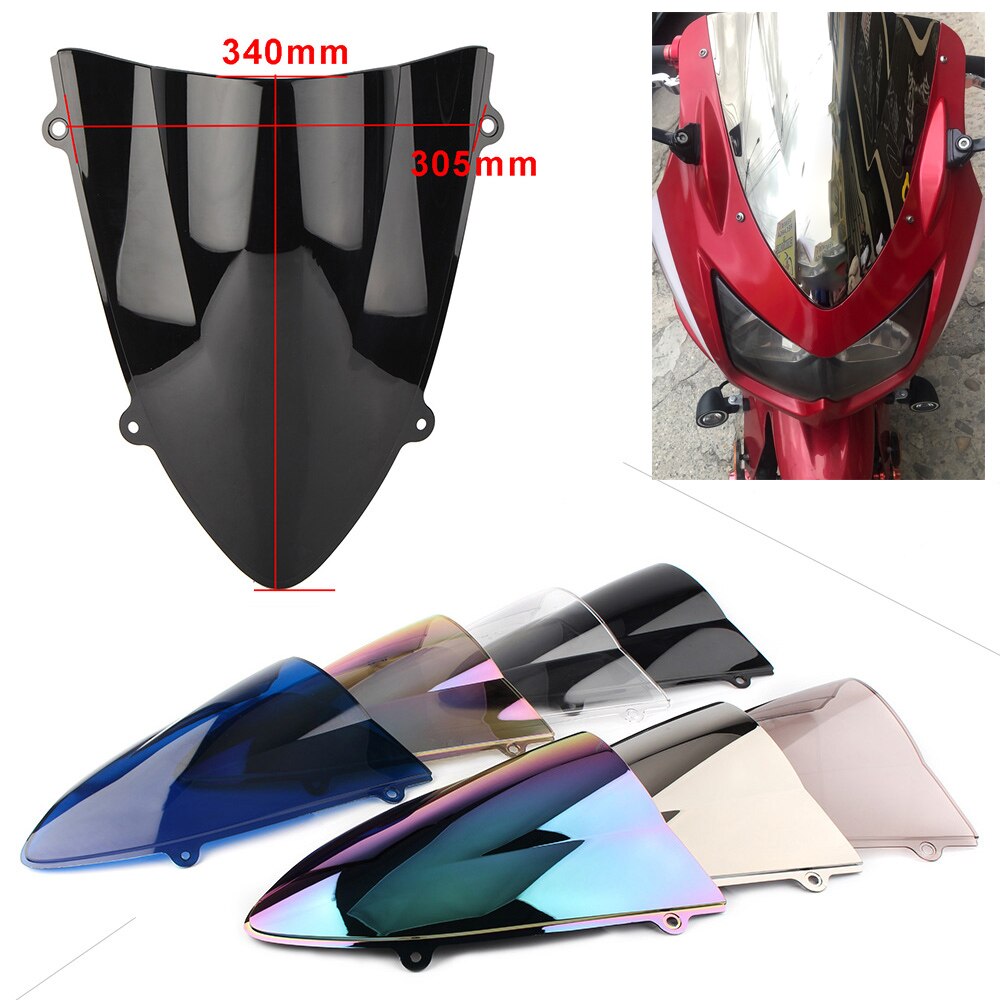 Parabrisas de doble burbuja para motocicleta, accesorio para Kawasaki Ninja 250, 250R, y EX250, , , , , , plástico ABS