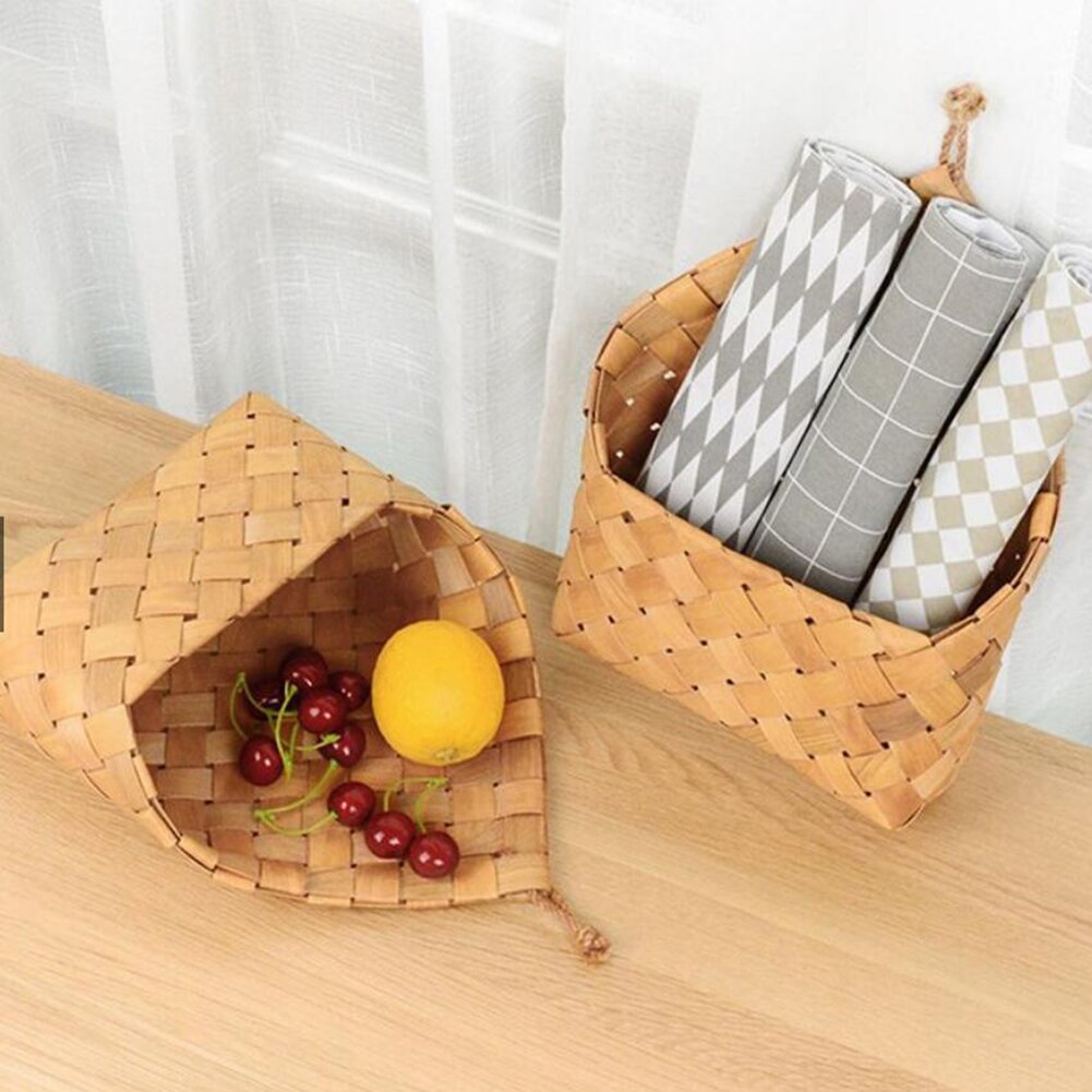 Storage Basket Wicker Woven Baskets Storage for Flower Rattan Wall-mounted Storage Basket