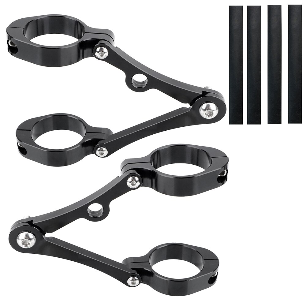 Motorcycle Headlight Bracket Mount Clamp 39mm-41mm CNC Fork Tube Spotlight Holder For Chopper Bobber Cafe Racer Universal: black
