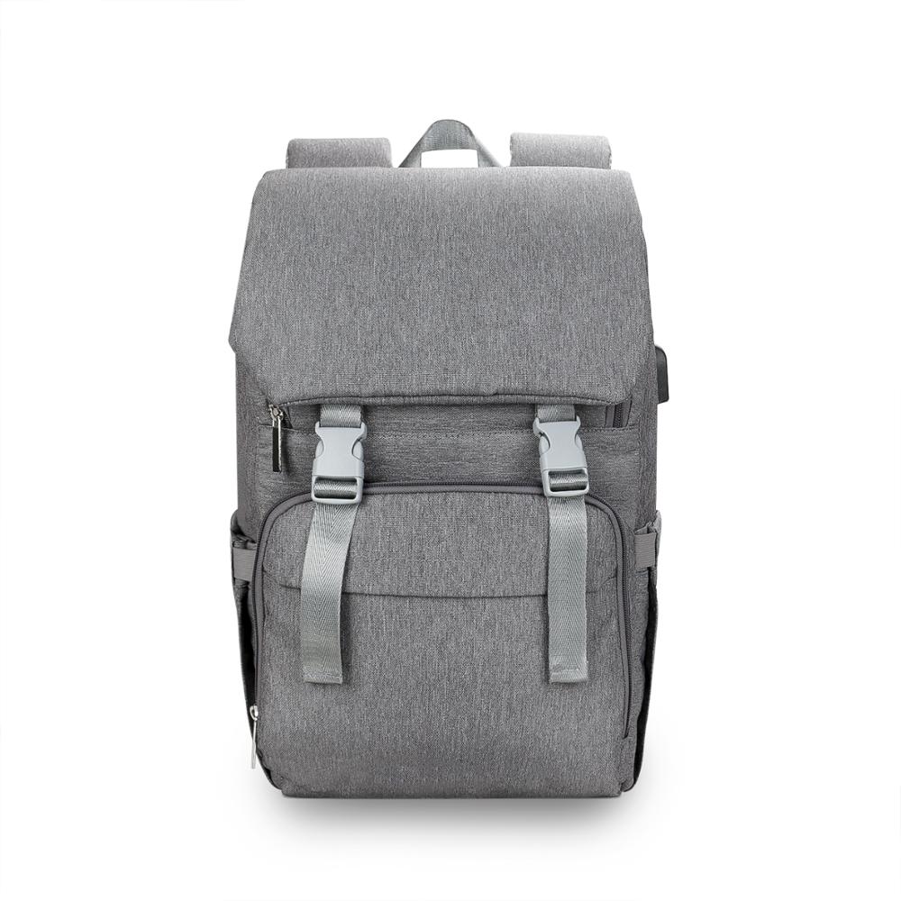 Sac à couches imperméable Oxford | Sac à dos de voyage de grande capacité, sac de maternité pour bébé, sac à dos pour maman et papa avec chargeur USB,: GRAY