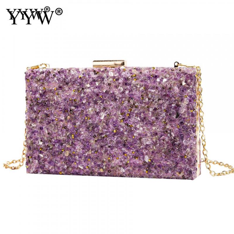 Avondtassen 2022 Multicolor Stenen Clutch Bags Vrouwen Party Purse Avondtassen Koppelingen Party Diner Strass Handtassen Crystal