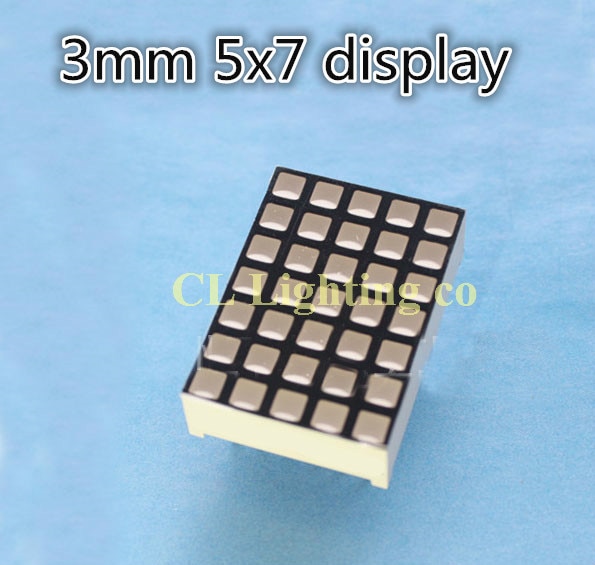 5x7 LED Dot Matrix Display 3mm square digital tube 5*7 Square white LED display common anode