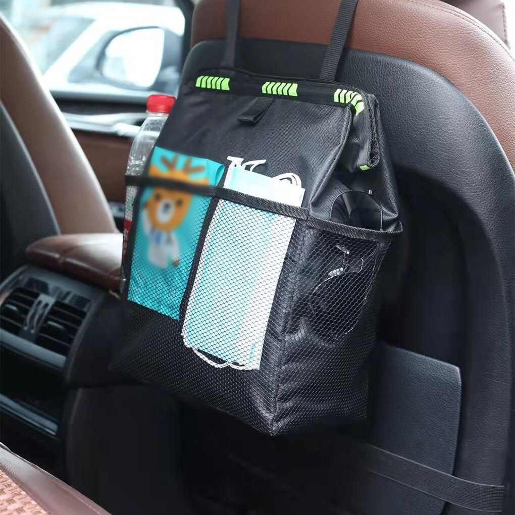 Oxford Cloth Car Trash Bag Rubbish Can Reusable Automotive Waste Stuff Bin Travel Organizer Automobile Accessories