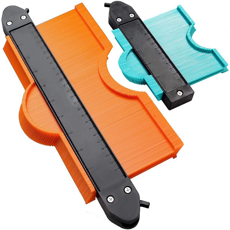 Contour Gauge with Lock, 2 Pack 5 Inch 10 Inch Widen Profile Gauges Measure Ruler Contour Duplicator Comb Tool