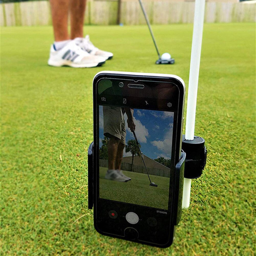 Golftelefon holder monteringsstativ sæt swing mentor optagelse hjælp værktøj-mobiltelefon klip holder praksis træning