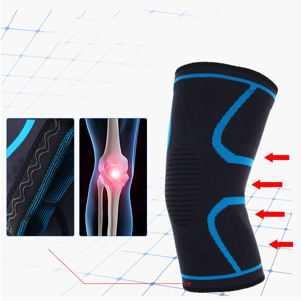 1PCS Fitness Running Cycling Knee Support Braces Elastic Nylon Sport Compression Knee Pad Sleeve for Basketball Volleyball