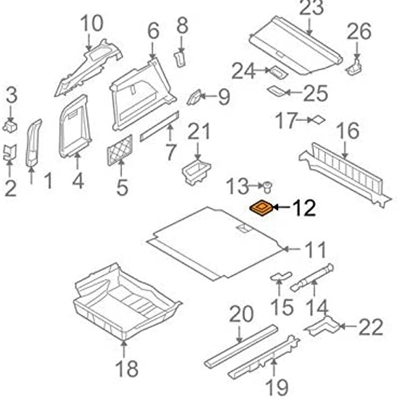 Interieur Kofferbak Mat Handvat Voor-Bmw X5 E70 X6 E71 51479120283 Kofferbak Floor Tapijt Handvat