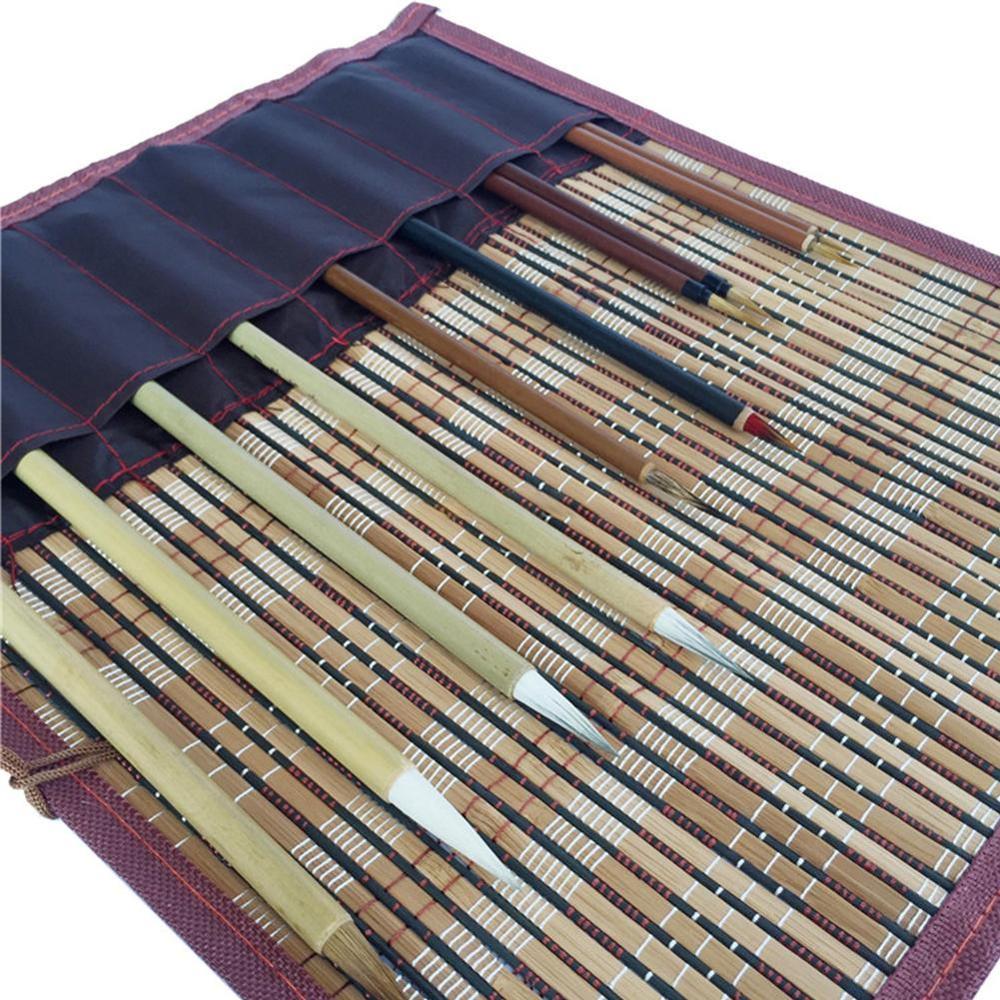 10PCS/Set Bamboo Traditional Chinese Calligraphy Brushes Supplies Painting Art Chinese Writing Brush Set Writing I2T0