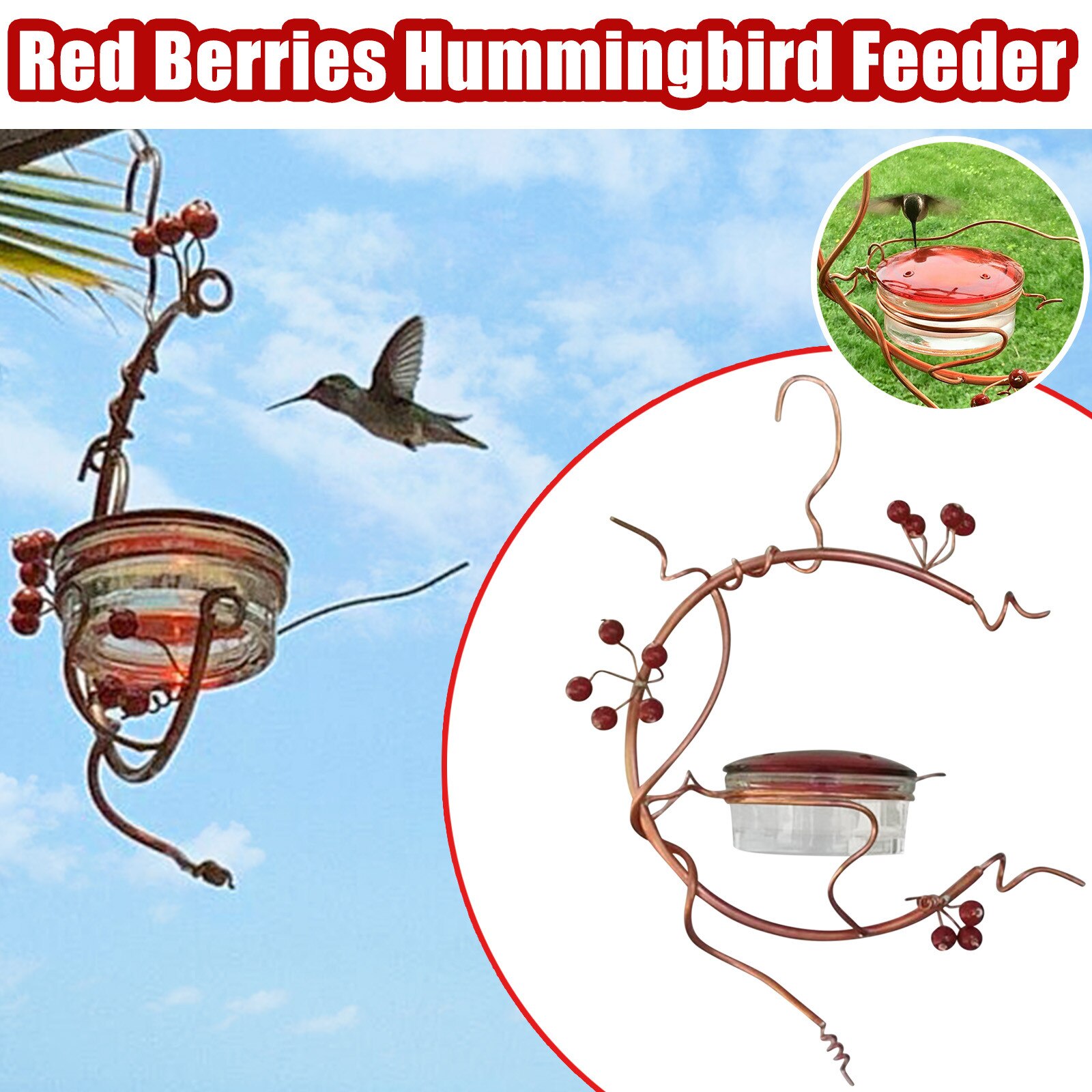 Clear Bird Feeders Glass Window Viewing Bird Feed Hotel Detachable Table Seed Peanut Hanging Suction Courtyard Feeder Tools: P 1PC