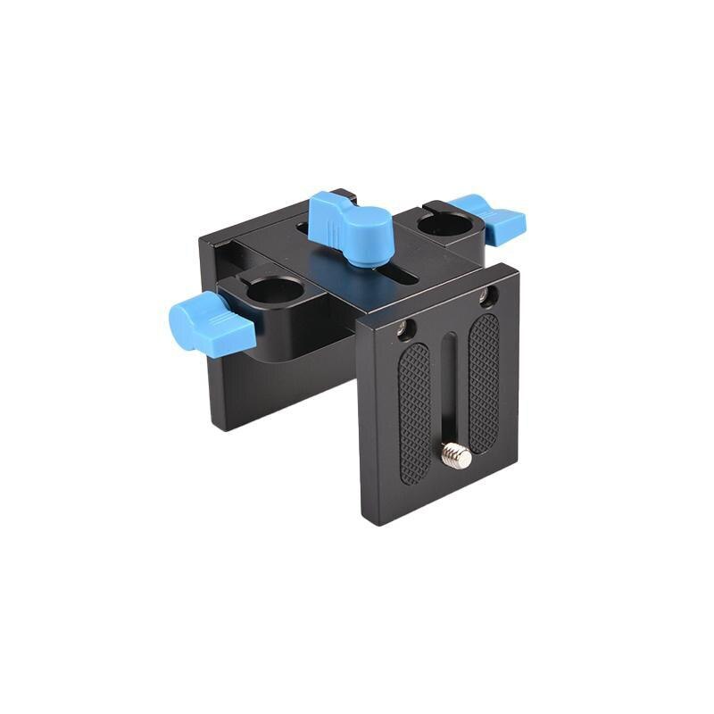 15mm Rail Rod Support System Baseplate Mount For DSLR Follow Focus Rig 5D2 5D3