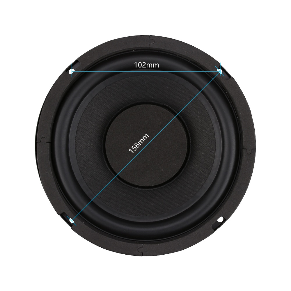 AIYIMA 6.5 Inch Woofer Audio Speaker High Power Music DIY Sound Speakers 4 8 Ohm 80 W Column Rubber Side Subwoofer Loudspeaker
