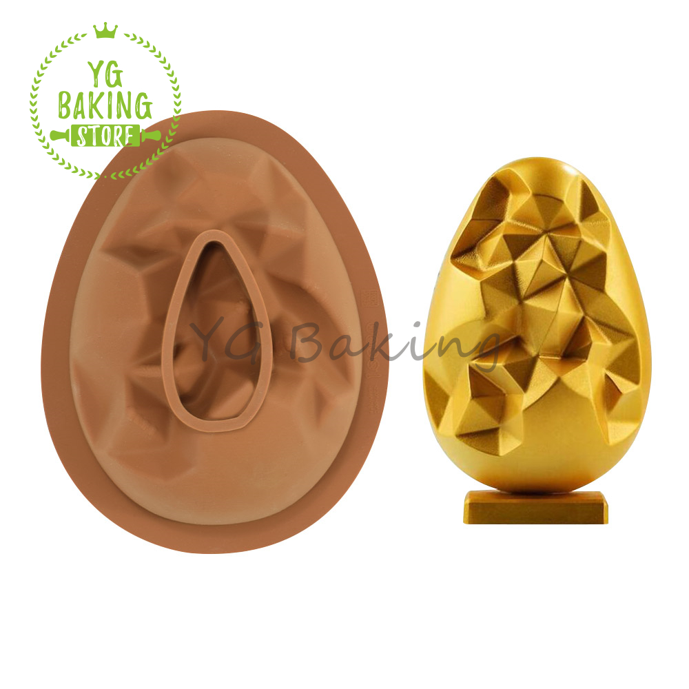 Dorica, varios huevos de Pascua, de molde para Mousse de Chocolate, bricolaje, rompible, molde de silicona para dulces, herramientas de decoración de pasteles, utensilios para hornear