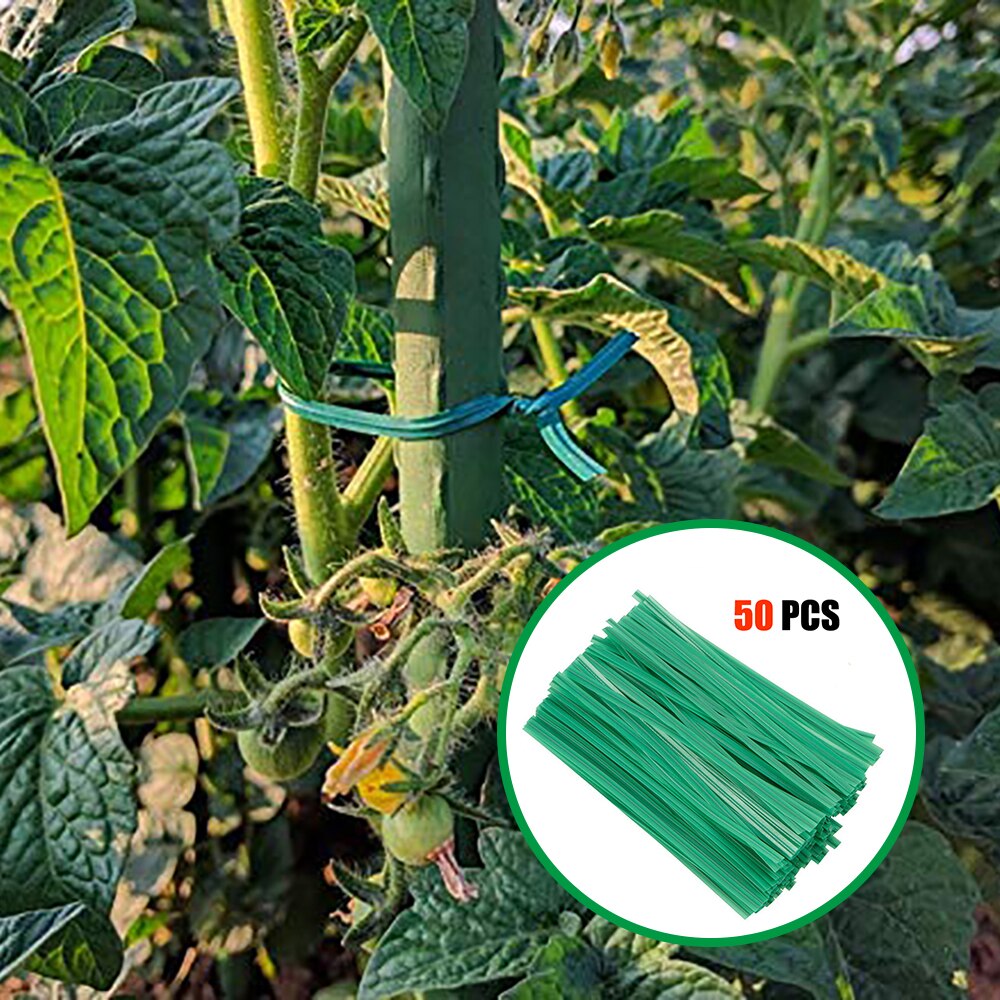Malla de celosía de nailon, soporte de poliéster resistente, soporte para plantas de vid, escalada hidropónica, accesorios de malla para jardín doméstico: 50pcs cable tie