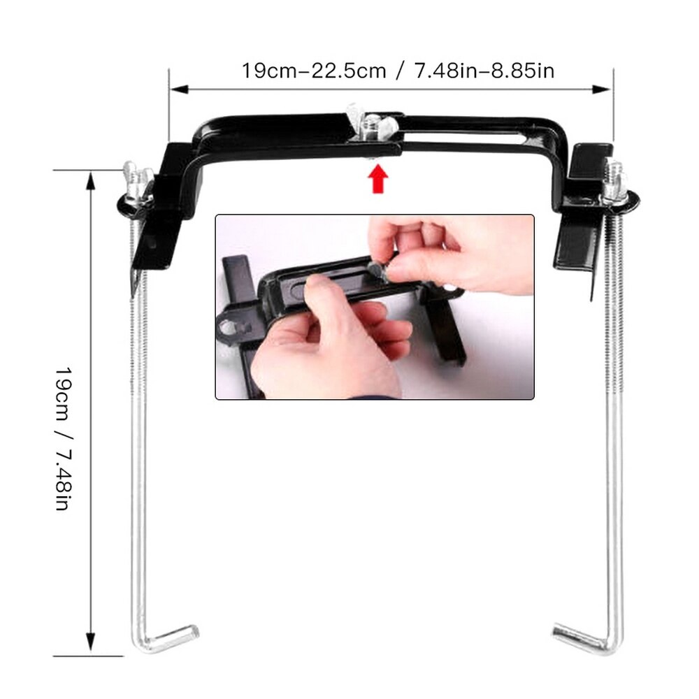 19CM Metal Adjustable Battery Holder Stabilizer Mount Storage Rack Fixed Bracket Stand Automobile Car Accessories